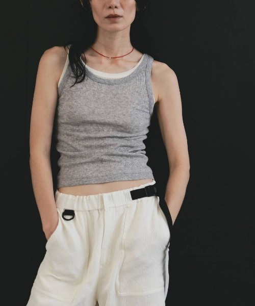 anuke(アンヌーク)の「Wool Rib Tanktop 62610614(Tシャツ/カットソー・メンズ・ブラウン/グレー/オフホワイト・FREE)」の9枚目の写真