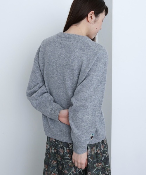 l'atelier du savon(アトリエドサボン)の「川辺をおよぐカモのジャカードプルオーバー(ニット/セーター・レディース・グレー/ブルー/イエロー・FREE)」の9枚目の写真