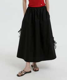 Ribbon Banding Balloon Skirt (black)