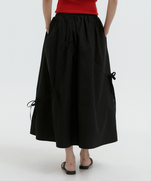 LUCIR ZU（ルシールズ）の「Ribbon Banding Balloon Skirt (black)（スカート・レディース・その他・FREE）」の2枚目の写真