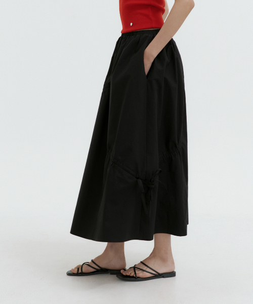 LUCIR ZU（ルシールズ）の「Ribbon Banding Balloon Skirt (black)（スカート・レディース・その他・FREE）」の3枚目の写真