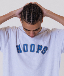 ALL DAY HOOPS（オールデイフープス）の「フープスバスティロゴオーバーサイズ半袖Tシャツメランジホワイト（Tシャツ/カットソー）」