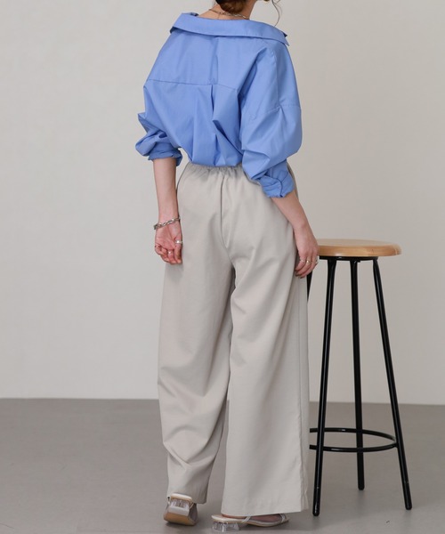 laulea(ラウレア)の「laulea接触冷感 吸水速乾ワイドパンツ(その他パンツ・レディース・キナリ/ライトグレー/モカ/ブラック・M/L)」の6枚目の写真