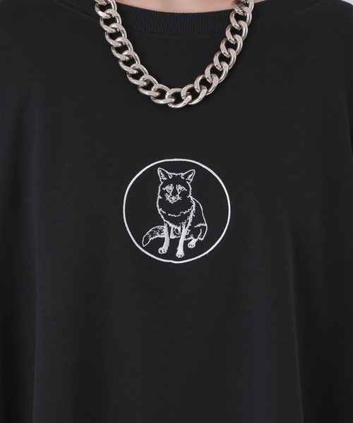 狐独(コドク)の「カットアウトハトメ刺繍Tシャツ(Tシャツ/カットソー・メンズ・ブラック/オフホワイト/ブルー・LARGE/MEDIUM)」の4枚目の写真