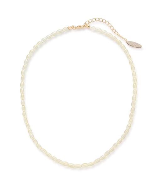 NATURAL BEAUTY BASIC(ナチュラルビューティーベーシック)の「ライスビーズネックレス(ネックレス・レディース・ホワイト/イエロー・-)」の2枚目の写真