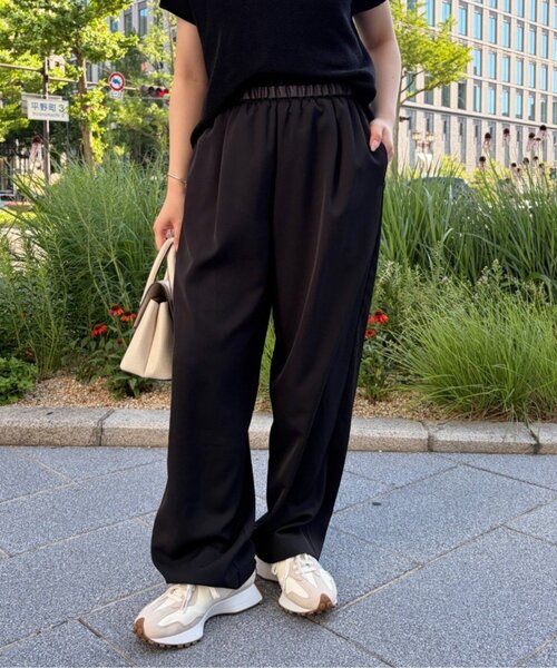 Jena espace merveilleux(ジェナ エスパスメルヴェイユ)の「ウエストテープツイルパンツ(Tシャツ/カットソー・レディース・ブラック/ベージュ/アイボリー・FREE)」の2枚目の写真