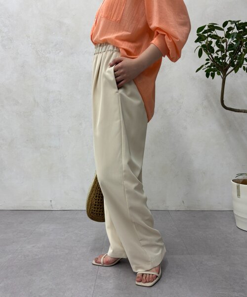 Jena espace merveilleux(ジェナ エスパスメルヴェイユ)の「ウエストテープツイルパンツ(Tシャツ/カットソー・レディース・ブラック/ベージュ/アイボリー・FREE)」の18枚目の写真