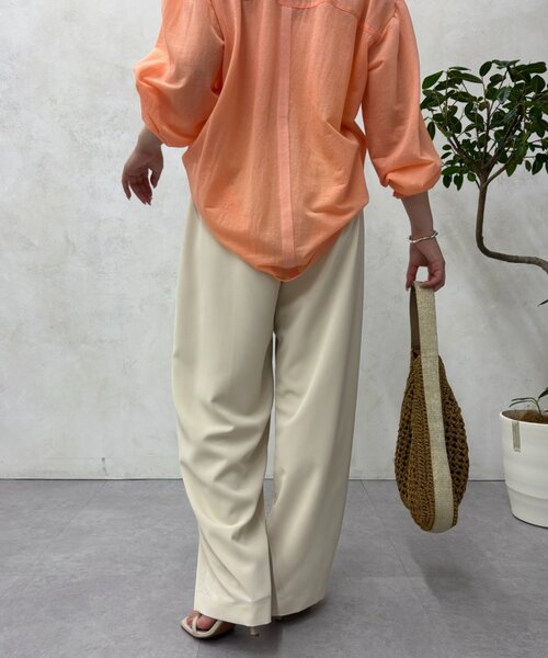 Jena espace merveilleux(ジェナ エスパスメルヴェイユ)の「ウエストテープツイルパンツ(Tシャツ/カットソー・レディース・ブラック/ベージュ/アイボリー・FREE)」の17枚目の写真
