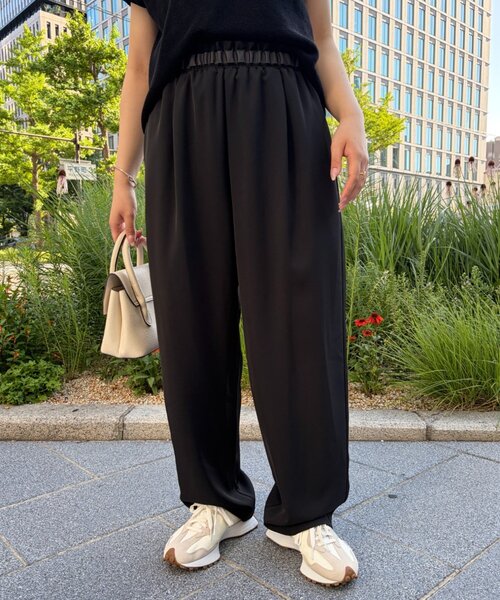 Jena espace merveilleux(ジェナ エスパスメルヴェイユ)の「ウエストテープツイルパンツ(Tシャツ/カットソー・レディース・ブラック/ベージュ/アイボリー・FREE)」の9枚目の写真
