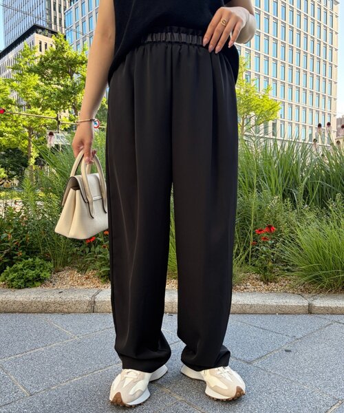 Jena espace merveilleux(ジェナ エスパスメルヴェイユ)の「ウエストテープツイルパンツ(Tシャツ/カットソー・レディース・ブラック/ベージュ/アイボリー・FREE)」の7枚目の写真