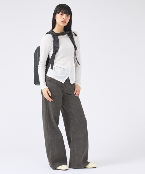 YArKA（ヤーカ）の「【YArKA/ヤーカ】real leather flap pocket round backpack/リアルレザー丸型フラップポケットバックパック/ユニセックス（バックパック/リュック・メンズ・ブラック・フリー）」の17枚目の写真