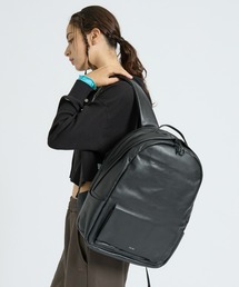【YArKA/ヤーカ】real leather flap pocket round backpack/リアルレザー丸型フラップポケットバックパック/ユニセックス