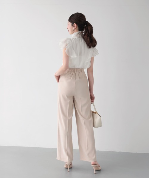 Mirenue(ミレニュー)の「ボウタイリボンフリルブラウス(シャツ/ブラウス・レディース・ピンク/ブラック/ホワイト・FREE)」の7枚目の写真