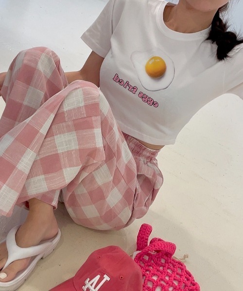 FAVORITO(ファヴォリート)の「チェック柄ワイドパンツ(その他パンツ・レディース・ブラック/ピンク・F)」の14枚目の写真
