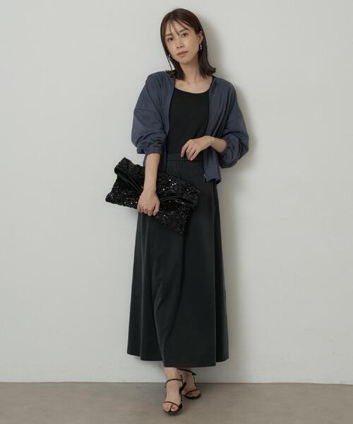 UNTITLED(アンタイトル)の「【二の腕カバー】スクエアネックテレコプルオーバー(Tシャツ/カットソー・レディース・オフホワイト/ブラック/カーキ・00/02/04/44/48/50)」の13枚目の写真
