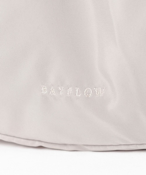 BAYFLOW（ベイフロー）の「[撥水加工付き]クシュギャザームーンバッグ（ショルダーバッグ・レディース・ライトグレー/ブラック/カーキ・FREE）」の14枚目の写真