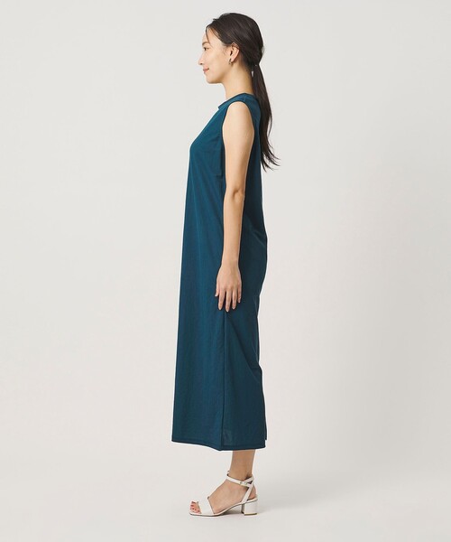 A DAY IN THE LIFE UNITED ARROWS(アデイインザライフユナイテッドアローズ)の「ジャージー ノースリーブワンピース <A DAY IN THE LIFE>(ワンピース・レディース・ターコイズブルー系/ブラック/ダークブラウン・FREE)」の15枚目の写真