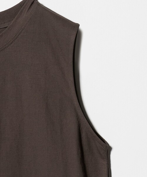 A DAY IN THE LIFE UNITED ARROWS(アデイインザライフユナイテッドアローズ)の「ジャージー ノースリーブワンピース <A DAY IN THE LIFE>(ワンピース・レディース・ターコイズブルー系/ブラック/ダークブラウン・FREE)」の6枚目の写真