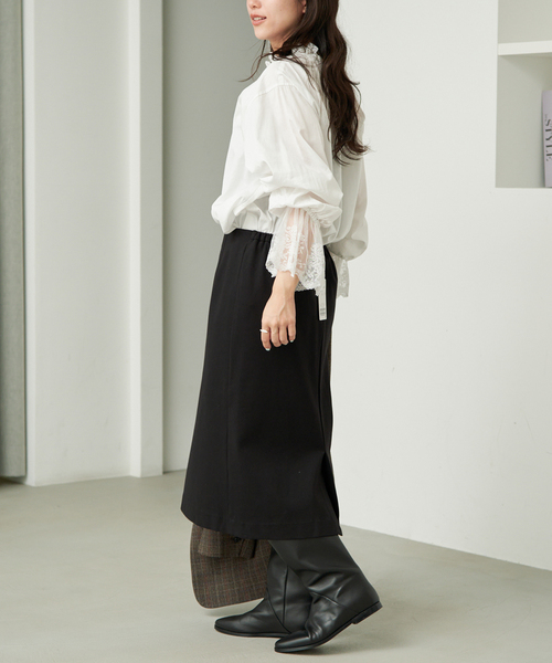 SLOBE IENA（スローブイエナ）の「ミディスカート（スカート・レディース・レッド/ブラック・FREE）」の9枚目の写真