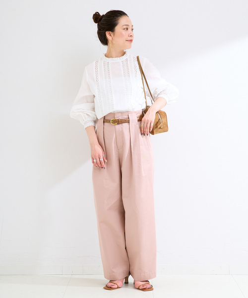 B.C STOCK(ベーセーストック)の「《追加》手洗い可 / フリルクルーネックブラウス(シャツ/ブラウス・レディース・ホワイト/ブラック・FREE)」の12枚目の写真