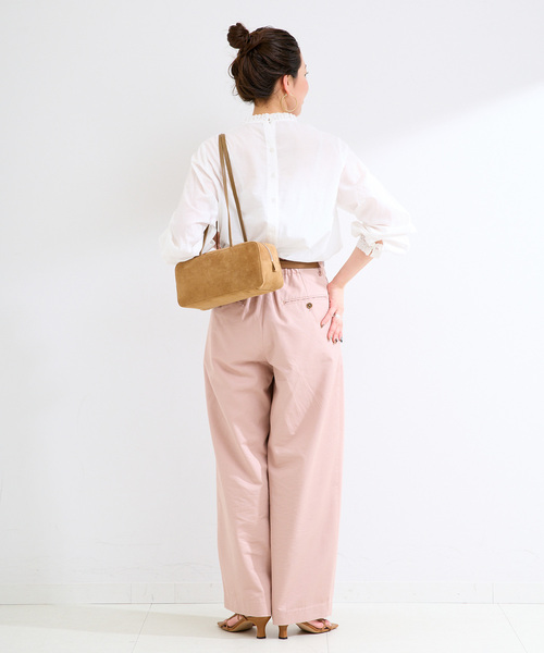 B.C STOCK(ベーセーストック)の「《追加》手洗い可 / フリルクルーネックブラウス(シャツ/ブラウス・レディース・ホワイト/ブラック・FREE)」の14枚目の写真