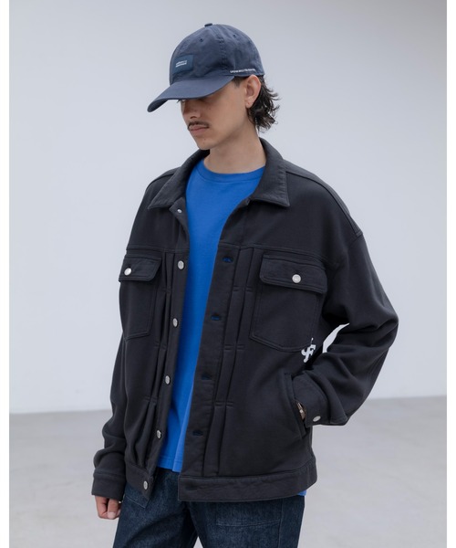 uniform experiment(ユニフォームエクスペリメント)の「SWEAT TRUCKER JACKET(ブルゾン・メンズ・ブラック・1/2/3)」の2枚目の写真