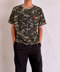 Camouflage Thermal Henry Neck T-shirt - 迷彩サーマルヘンリーネック