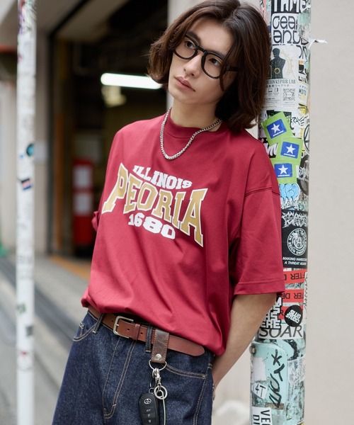 WEGO（ウィゴー）の「WEGO/【26年春夏新作】接触冷感アクセ付キグラフィックTシャツ（Tシャツ/カットソー・メンズ・ワイン/ホワイト/ブラック・LARGE/MEDIUM）」の4枚目の写真