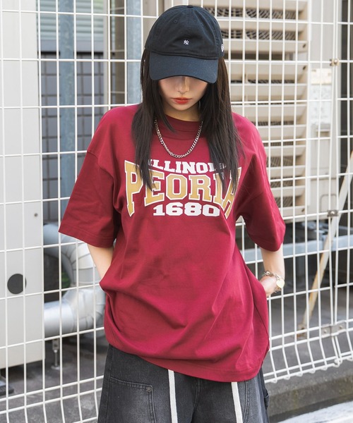 WEGO（ウィゴー）の「WEGO/【26年春夏新作】接触冷感アクセ付キグラフィックTシャツ（Tシャツ/カットソー・メンズ・ワイン/ホワイト/ブラック・LARGE/MEDIUM）」の7枚目の写真