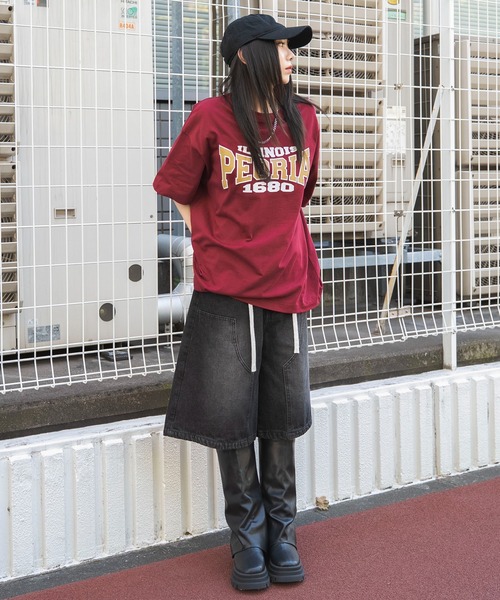 WEGO（ウィゴー）の「WEGO/【26年春夏新作】接触冷感アクセ付キグラフィックTシャツ（Tシャツ/カットソー・メンズ・ワイン/ホワイト/ブラック・LARGE/MEDIUM）」の8枚目の写真