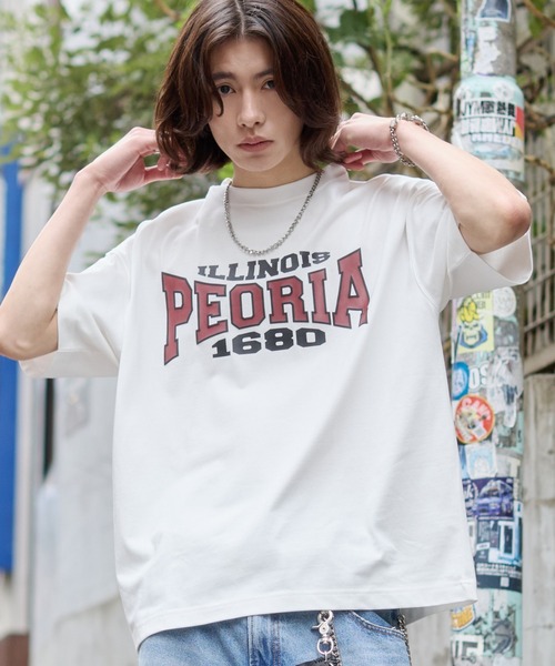 WEGO（ウィゴー）の「WEGO/【26年春夏新作】接触冷感アクセ付キグラフィックTシャツ（Tシャツ/カットソー・メンズ・ワイン/ホワイト/ブラック・LARGE/MEDIUM）」の2枚目の写真