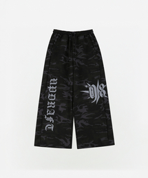UPDRAFT（アップドラフト）の「CAMO PRINT WIDE TRACK PANTS [BLACK]（スウェットパンツ）」