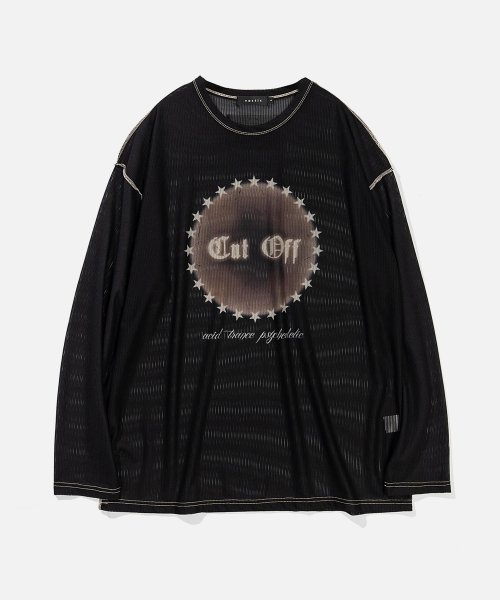 VASTIC(バスティック)の「カットオフシースルーロングスリーブ_ブラック(Tシャツ/カットソー・メンズ・その他・LARGE/MEDIUM)」の2枚目の写真