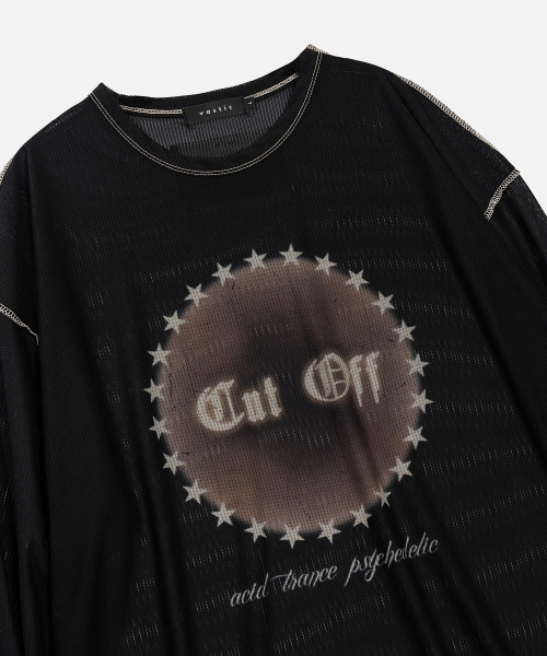 VASTIC(バスティック)の「カットオフシースルーロングスリーブ_ブラック(Tシャツ/カットソー・メンズ・その他・LARGE/MEDIUM)」の4枚目の写真