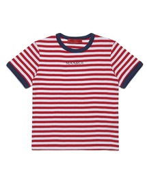 MAX&Co.（マックス アンド コー）の「Max&Co.(マックスアンドコー)Kids & Junior ワンポイントブランドロゴボーダー半袖Tシャツカットソー（Tシャツ/カットソー）」