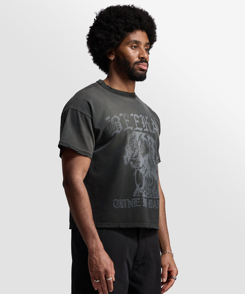 WISM(ウィズム)の「BARE KNUCKLES / ベアナックルズ Fader Basics T-Shirt Daily Tune(Tシャツ/カットソー・メンズ・ブラック・MEDIUM/LARGE)」の4枚目の写真