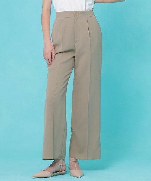 ANAYI(アナイ)の「ウールライクタックストレートパンツ〈セットアップ対応商品〉(その他パンツ・レディース・ネイビー/トップグレー・36/38)」の2枚目の写真