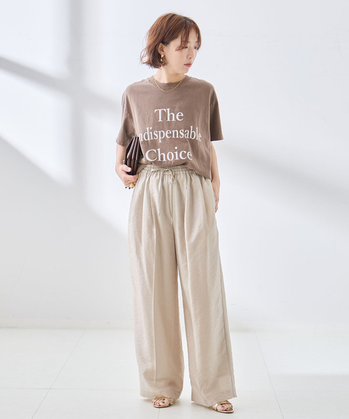 journal standard L'essage（ジャーナルスタンダードレサージュ）の「シルクMIXシアー&ストライプパンツ（その他パンツ・レディース・ネイビー/ホワイト・36/38）」の17枚目の写真
