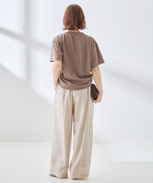 journal standard L'essage（ジャーナルスタンダードレサージュ）の「シルクMIXシアー&ストライプパンツ（その他パンツ・レディース・ネイビー/ホワイト・36/38）」の19枚目の写真