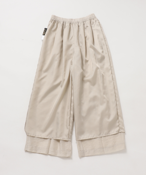 journal standard L'essage（ジャーナルスタンダードレサージュ）の「シルクMIXシアー&ストライプパンツ（その他パンツ・レディース・ネイビー/ホワイト・36/38）」の5枚目の写真