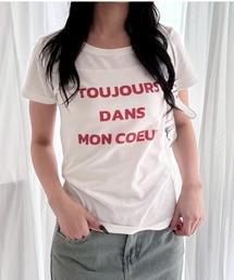 アニマル リボン ストリートロゴ Y2K プリントショート丈半袖Tシャツ骨格(ウェーブ/ストレート)