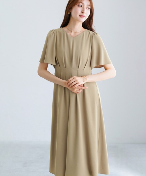 WHITE JOOLA(ホワイトジョーラ)の「【 ラクして整うカセット服 】 さらさらオックス・タックワンピース(ワンピース・レディース・ベージュ/ネイビー・L/M/S)」の3枚目の写真