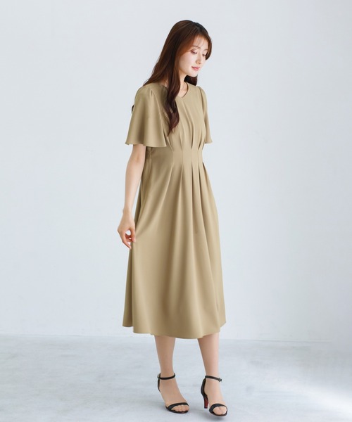 WHITE JOOLA(ホワイトジョーラ)の「【 ラクして整うカセット服 】 さらさらオックス・タックワンピース(ワンピース・レディース・ベージュ/ネイビー・L/M/S)」の4枚目の写真