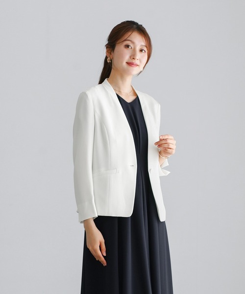 WHITE JOOLA(ホワイトジョーラ)の「【 ラクして整うカセット服 】 さらさらオックス・タックワンピース(ワンピース・レディース・ベージュ/ネイビー・L/M/S)」の10枚目の写真