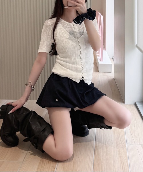 GRVRGROVE（グローブ）の「【JAPAN EXCLUSIVE】MINA LAYERED SKIRT（スカート・レディース・Navy/Beige・MEDIUM/SMALL）」の5枚目の写真