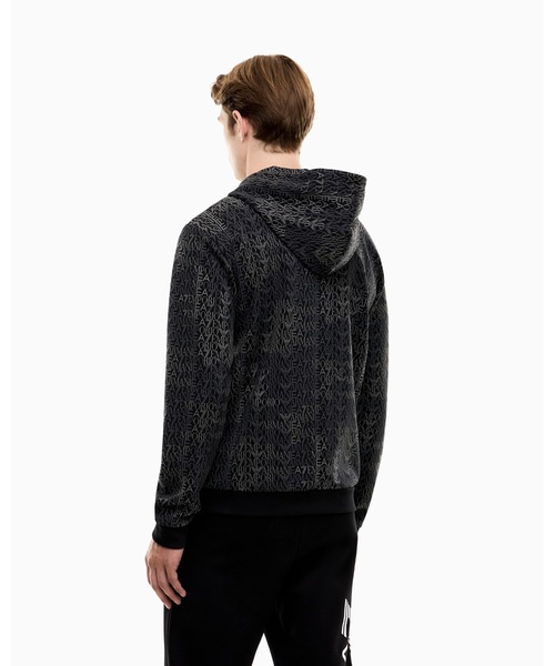 EA7 Emporio Armani フルジップパーカー ネイビー XL ロゴ EA7 EMPORIO ARMANI エアセッテ エンポリオアルマーニ パーカー