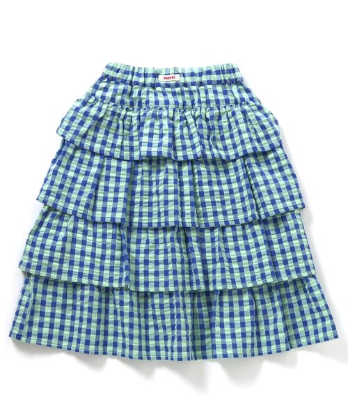 apres les cours(アプレレクール)の「【リンク】ティアードフリルスカート(スカート・キッズ・ブルー/レッド・100/90/120/110/130)」の3枚目の写真