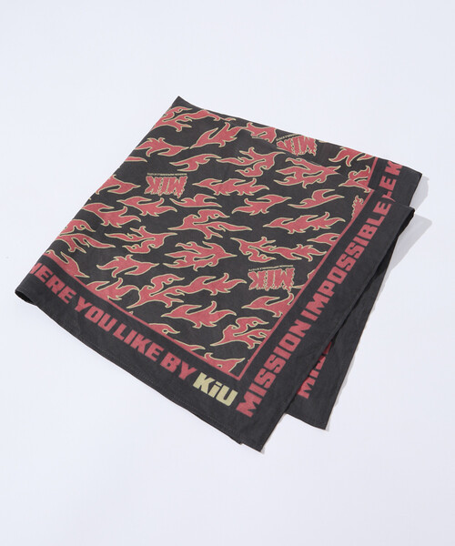 FREAK'S STORE(フリークスストア)の「KiU/キウ KiU×京都大作戦2026コラボバンダナ(レインコート/ポンチョ・メンズ・ブラック・ONE SIZE)」の8枚目の写真