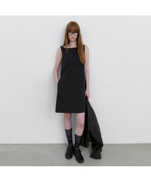 BOAT NECK A-LINE MINI DRESS (OP-6314)