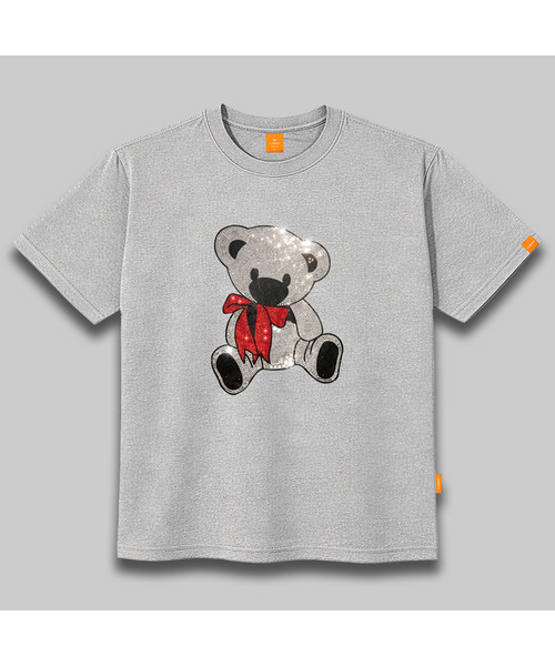LLAMO(エラモ)の「キュービックリボンベア 半袖Tシャツ 男女共用 ビッグサイズ S 4XL(Tシャツ/カットソー・レディース・ホワイト/ブラック/グレー/ピンク・SMALL/MEDIUM/LARGE/X-LARGE/2XL/4XL/3XL)」の1枚目の写真